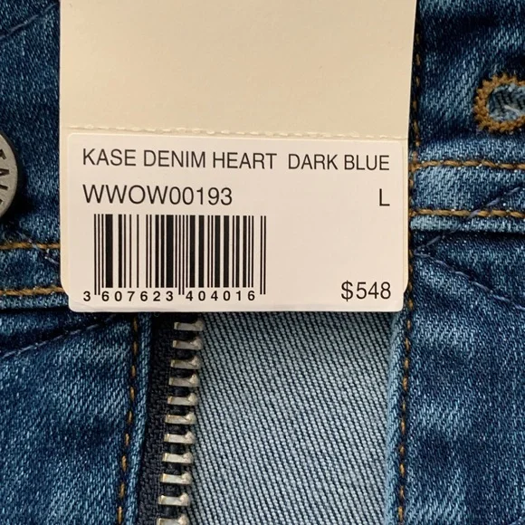 ZADIG & VOLTAIRE KASE HEART DENIM JACKET size Large brand new with tags 🏷️